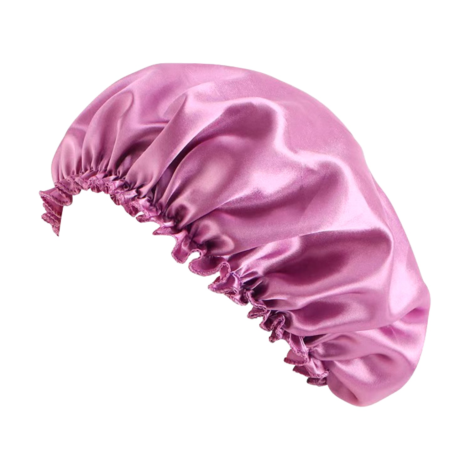 Шапочка для сну та доглядом за волоссям Cosmo Shop атласна, пурпурна, 1 шт (CS450E)